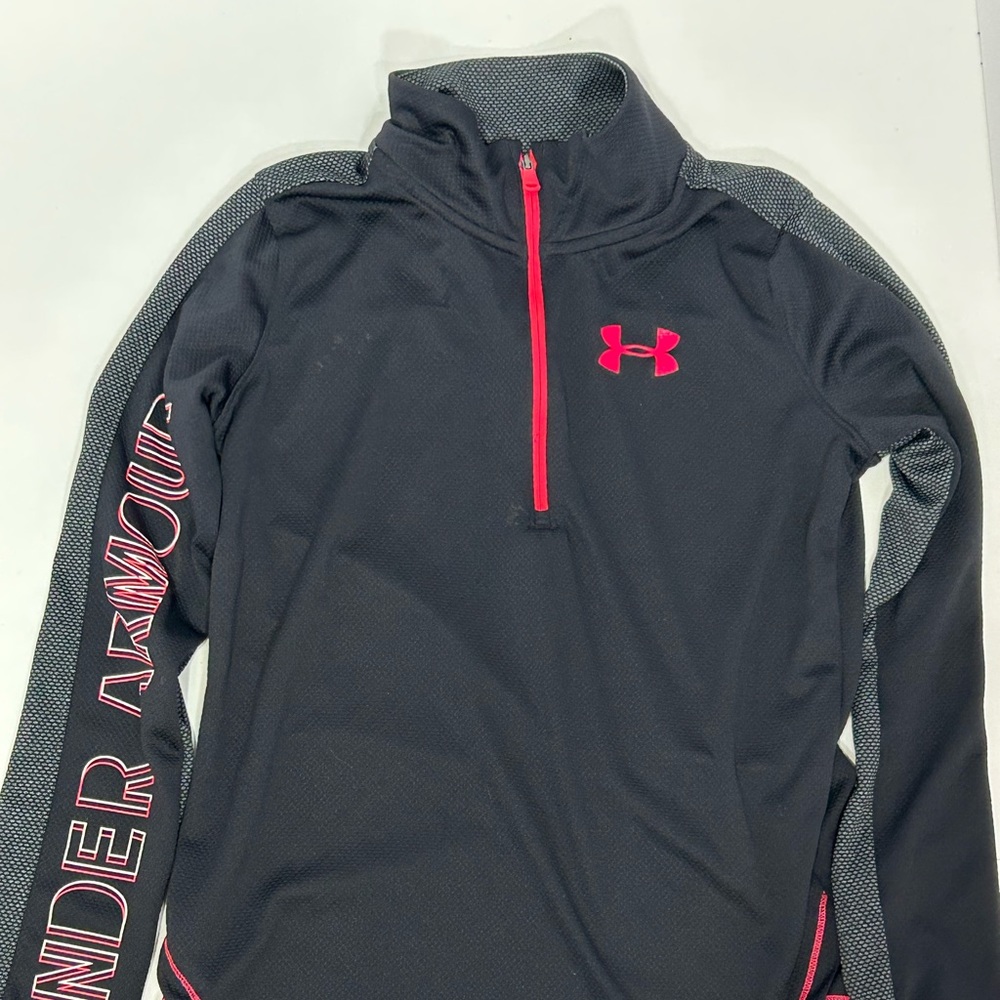 YXL Underarmour Girls Quarterzip